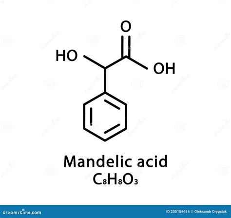 Struttura chimica dell'acido mandelico