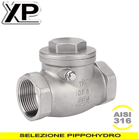 schema concettuale di una valvola di non ritorno a battente in acciaio inox