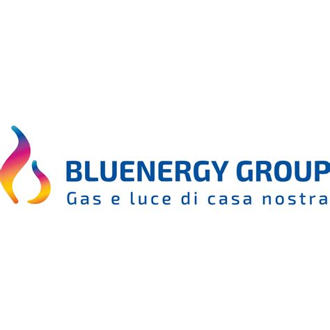 Logo Bluenergy con uno sfondo che evoca famiglia e futuro