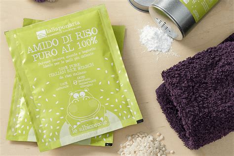 diagramma esplicativo che mostra l'azione dell'amido di riso come microfilm protettivo sulla pelle