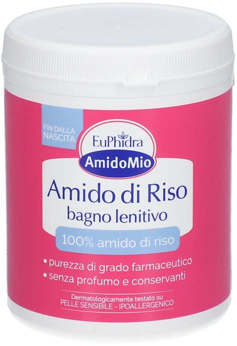 infografica sui componenti biologici scelti da EuPhidra: Olio di riso, Burro di Karité e Amido di riso