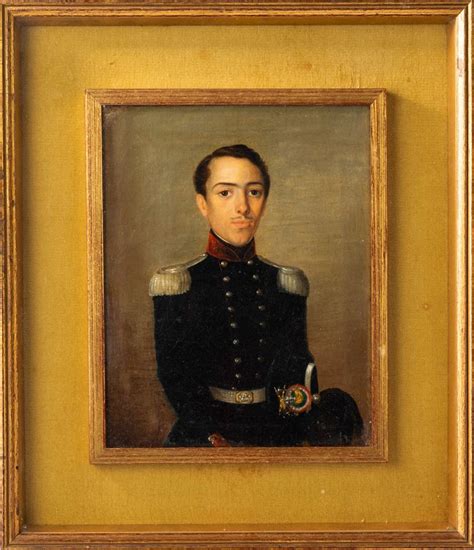Ritratto ideale di un ufficiale del XIX secolo in divisa di alta uniforme