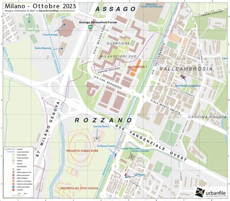 Mappa di Assago con indicazione delle scuole