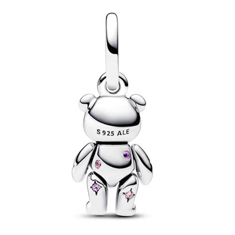 Pandora charm pacifier teddy bear heart