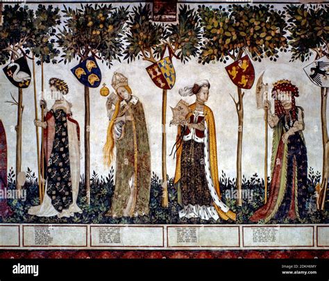 Affresco medievale con bambini fasciati