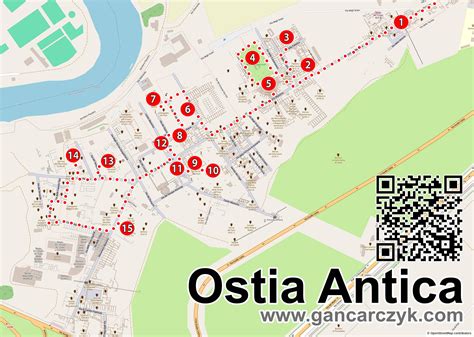 Mappa di Ostia con punti di interesse