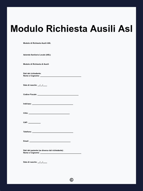 Flusso del processo di richiesta e ottenimento ausili ASL