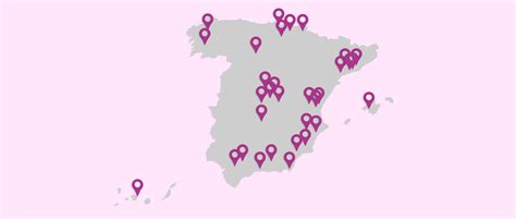 Mappa delle Cliniche di Fertilità in Spagna