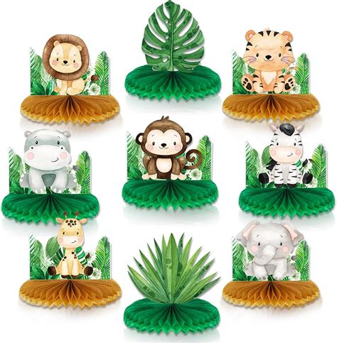 Decorazioni a tema giungla con animali e piante