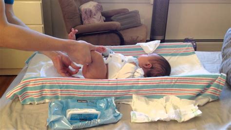 Newborn diaper change