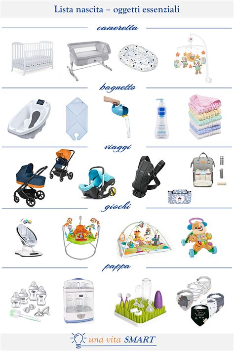 lista di prodotti essenziali per neonati