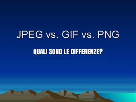 grafico che illustra le differenze tra formato gif e png