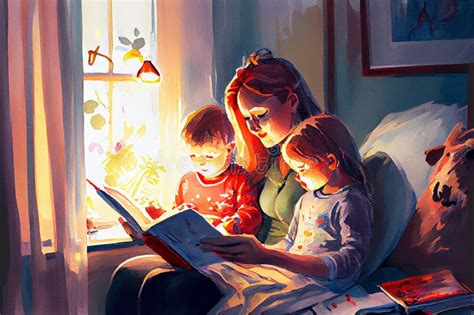 madre che legge un libro illustrato a suo figlio