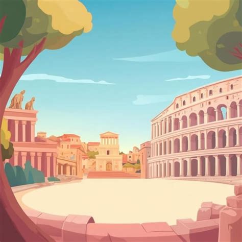 rappresentazione stilizzata dell'antica Roma e della sua grandezza storica