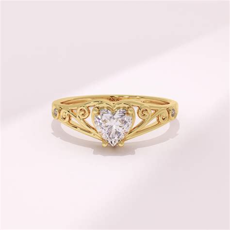 Anello di promessa a cuore
