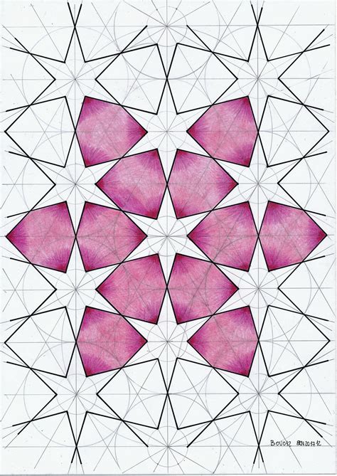schema di ricamo moderno con motivi geometrici delicati