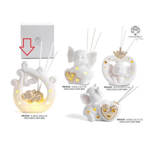 Bomboniera diffusore LED con elefantino