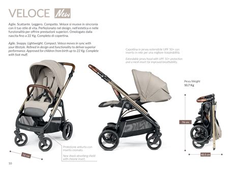 Confronto grafico tra le dimensioni da chiuso dei vari modelli di trio Peg Perego