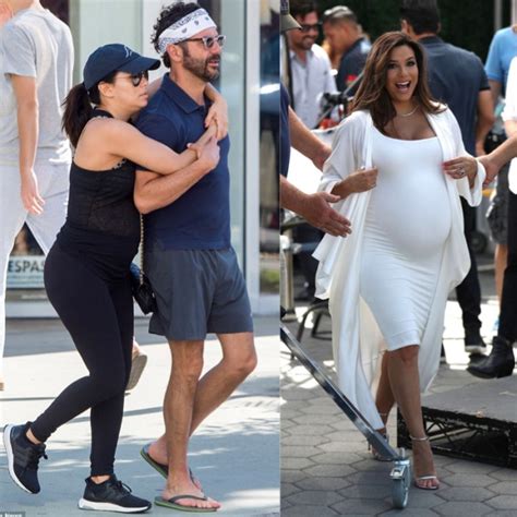 Eva Longoria durante la gravidanza in un momento di relax