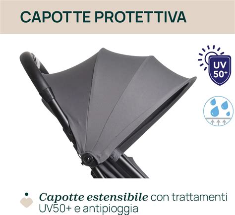 Dettaglio schienale reclinabile passeggino