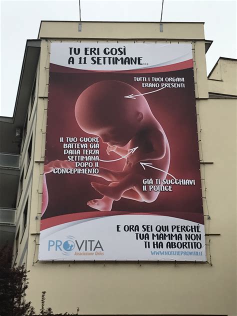 Manifesto anti-aborto con slogan natalizio