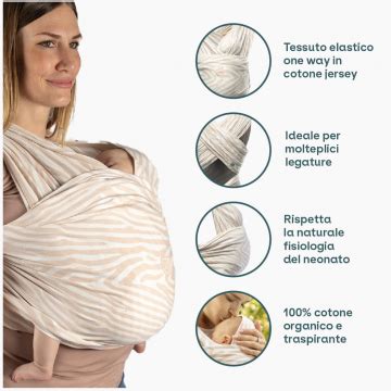Madre che porta un neonato in fascia