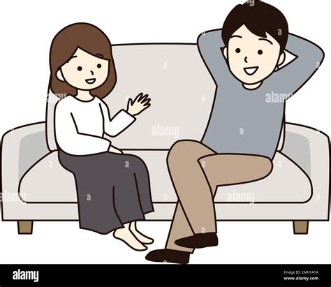 illustrazione rappresentante una coppia che discute con serenità durante la gravidanza