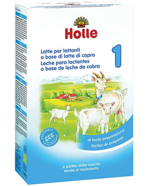 Biberon con latte di capra in polvere