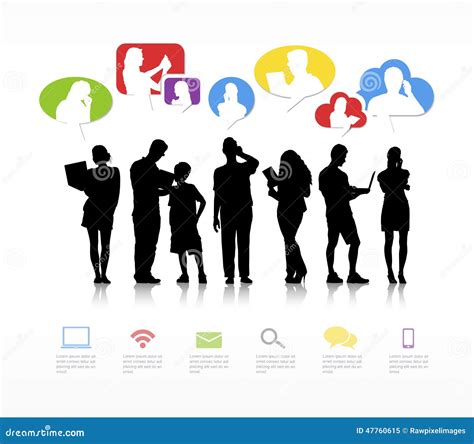 Immagine concettuale di persone che comunicano attraverso la 