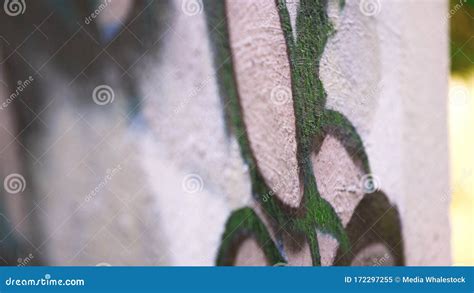 Graffito su muro con offesa sessuale