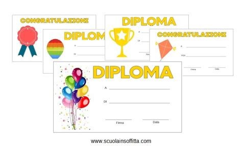 Diplomi per bambini con disegni di veicoli