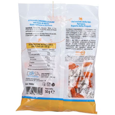 Etichetta nutrizionale caramelle