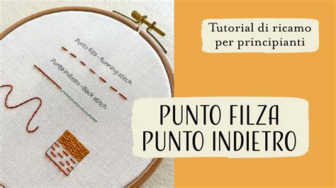 Diagramma passo-passo del punto croce e del punto indietro