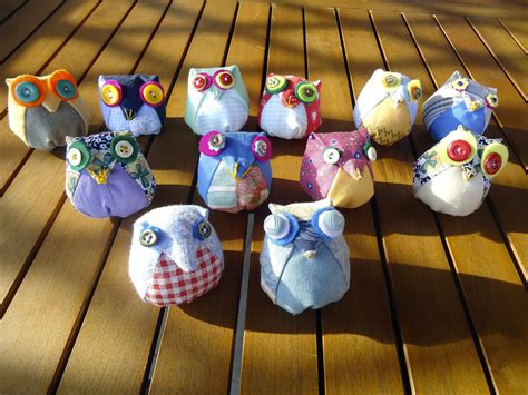 Gufetti in stoffa e feltro realizzati artigianalmente