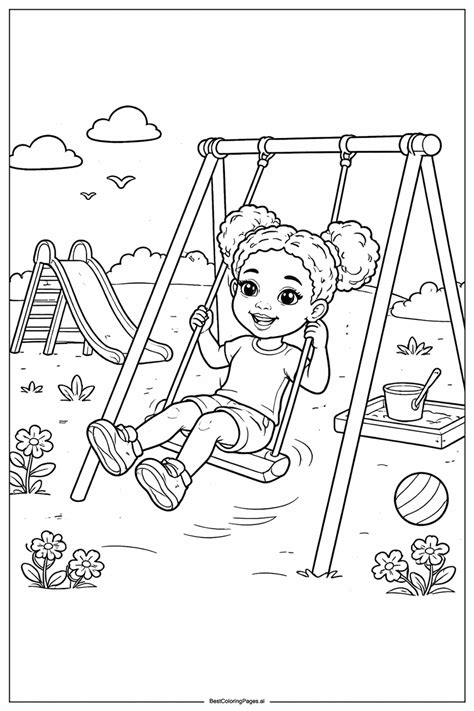 bambina che gioca felicemente in un parco innevato indossando un caldo piumino