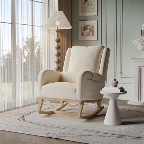 Poltrona Allattamento Hauck Glider Natural Beige con poggiapiedi in coordinato