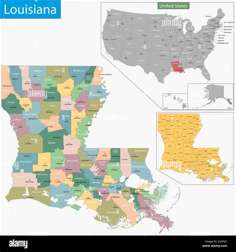 Mappa della Louisiana, ambientazione di 
