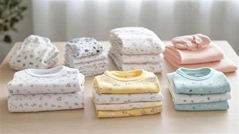 Neatly folded baby clothes in drawers