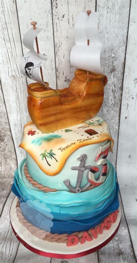 Pirate cake with edible wafer paper