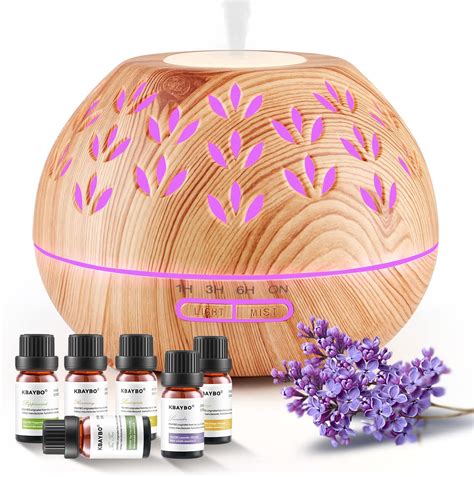 Aromatic diffuser with essential oils