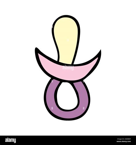 illustrazione artistica di un ciuccio stilizzato realizzato a mano