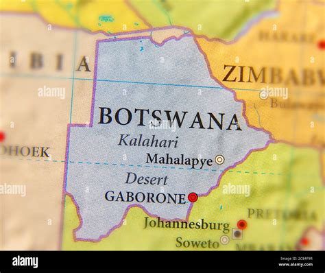 Mappa geografica del Botswana