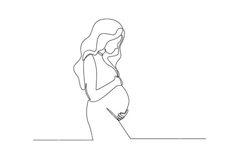illustrazione grafica di una donna incinta in un contesto ospedaliero accogliente