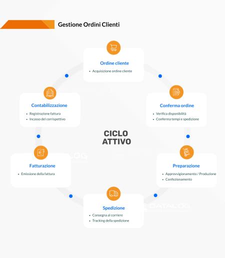 infografica che riassume il processo di gestione degli ordini e delle procedure di reso in ambito medico