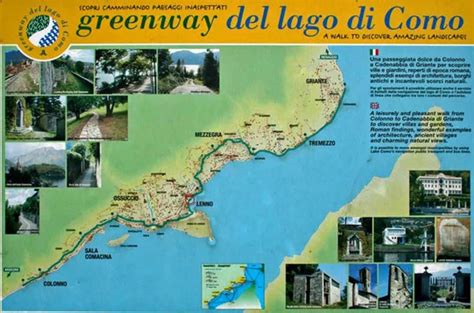 segnaletica della Greenway del Lago di Como sui sentieri