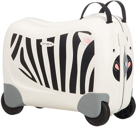 valigia cavalcabile Samsonite a forma di zebra