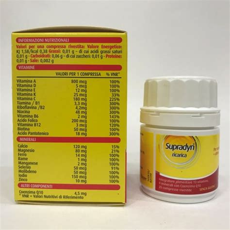 Composizione di Supradyn Ricarica
