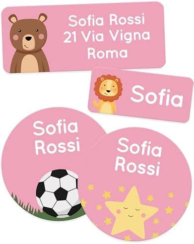 Set completo di etichette personalizzate per asilo