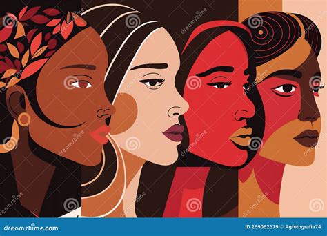 Immagine stilizzata di donne di diverse etnie che si tengono per mano