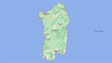 Mappa meteorologica della Sardegna con indicazione dei fronti di pressione